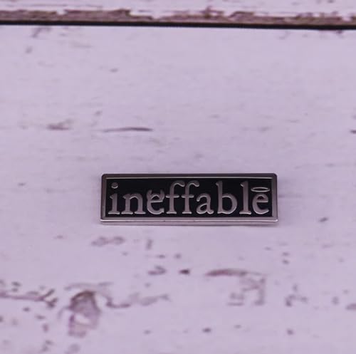Image of Ineffable Good Omens Angel and Demon Halo Horns Wings Aziraphale Crowley TV Show 1.2 inch Enamel Pin Badge