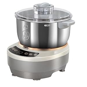 Dough Maker with Ferment Function, Stainless Steel Professional Dough Mixer with Microcomputer Timing&Face-Up Touch Panel, Large Capacity,Grey,7L