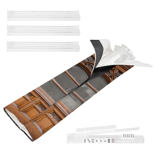 Set de 4 racks y empujadores para Mahjong con bolsa miniatura 1