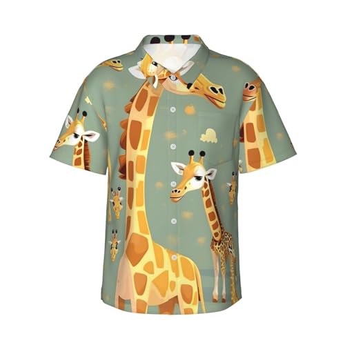Chemise hawaïenne girafes sauvages pour vos vacances et journées plage