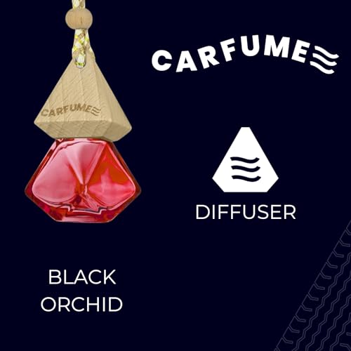 Carfume Original Black Orchid Car Air Freshener | Premium Ylang-Ylang, Sandalwood & Incense Fragrance | Luxury Unisex Red Recyclable Scented Diffuser - Odour Eliminator - UK Made Car Accessories - Image 3