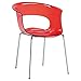 Scab Design Designer Stuhl mit Chrombeinen Miss B Antishock rot stransparent