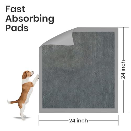 Image of FPN Charcoal Puppy Pads for Dogs 40 Count 24x24 Inch | Disposable Pee Pads for Dogs & Puppies | Dog Training Pads, Large Pet Training Pads for Potty Training & Indoor Use