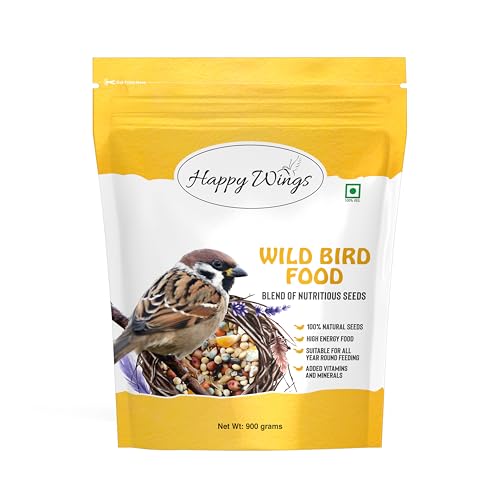 Image of Happy Wings Value Nest Bird Feeder Starter Pack | Plastic Tube Bird Feeder with Foxtail Millet (1 kg) and Wild Bird Food (900 gm)