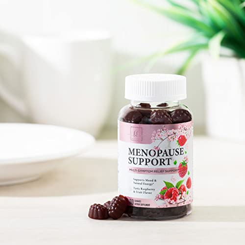 Menopause Supplements For Women - Menopause Relief Gummies, Multibenefit Natural Hot Flash And Night Sweats Support - Perimenopause Energy Support Supplement, Tasty Raspberry Pomegranate - 60 Gummies #TOP7