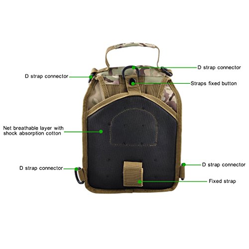 Qcute Tactical Backpack, Waterproof Military Cross-Body Molle Sling Shoulder Backpack Chest Bag For Outdoor Every Day Carry (Cp Camouflage) #TOP7