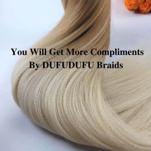 Ombre Ginger Blonde Braiding Hair Pre Stretched Kanekalon Knotless Braiding Hair For Braids（Packs Of 3,26",10 Oz） #TOP3