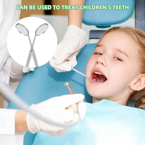 YSCARE Dental Mundspiegel Mundzahnspiegel Inspektionsspiegel Zahnpflege Set t Mundpflege Mundkontrolle Verlängerungswerkzeug Auch für Wimpernverlängerungen geeignet (Einzelspiegel)