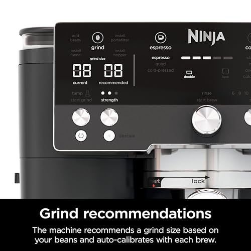 Image of Ninja Luxe Cafe Premier Espresso & Rapid Cold Brew, Black, ES601BK | Drip Coffee, Integrated Grinder, Assisted Tamper, Hands-Free Frother, Cappuccinos and Lattes, Dairy or Non-Dairy