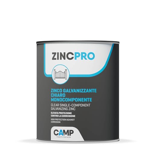 CAMP Zinc Pro Liquide, Zinc Galvanisant, Protecteur, Antioxydant, Clair et Brillant, 1 L