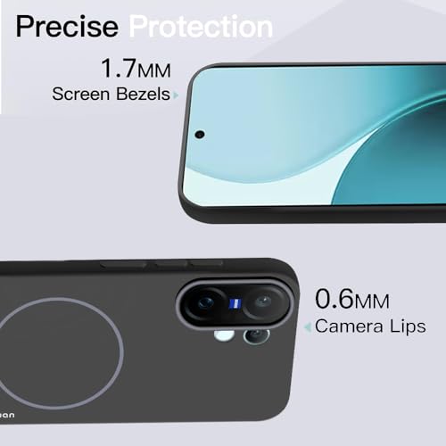 Image of KARWAN️Magnetic Ultra Slim-Fit Back Case Cover for Vivo X200 FE |Hard PC Case Cover| Ultra-Thin & Light Weight with [Ultra Premium Feel] Case for Vivo X200 FE(6.8 inch)(Black)