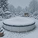 Winter Block 18’ ft. Round Pool Winter Cover for Above Ground Pools - 8-Year Warranty, Cold and UV Resistant, Weatherproof and Durable, Winch & Cable Included