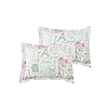 City of Romance 5-Piece Comforter Set, Super Soft, Paris decor for bedroom, Eiffel Towers, Watercolor Floral Bouquets, Butterflies, Reversible Bedding, French Country Pattern, Pink/White, Queen #4
