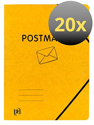 Preisvergleich Produktbild Oxford Postmappe A4, aus Karton, gelb, 20 Stück