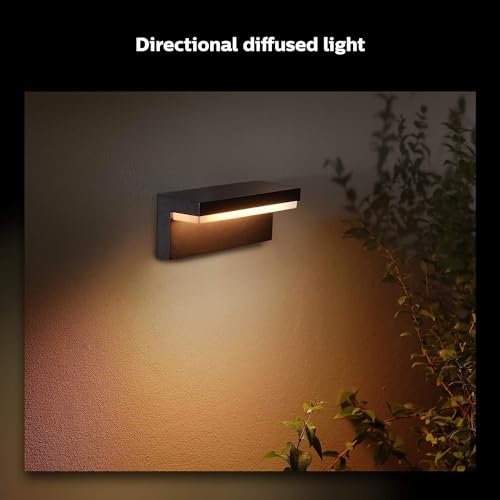 White and Color Ambiance Nyro, Lampada da Parete da Esterno Smart, 16 Milioni di Colori, Nero - Illuminazione - Immagine 2