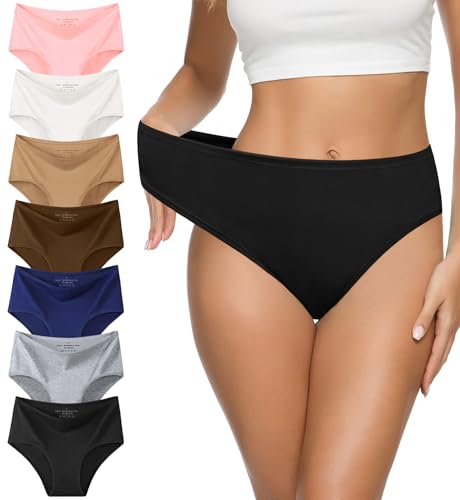 J-pone Underwear Women Pack Soft High Waisted Womens Underwear Cheeky Bikini Panties Breathable...