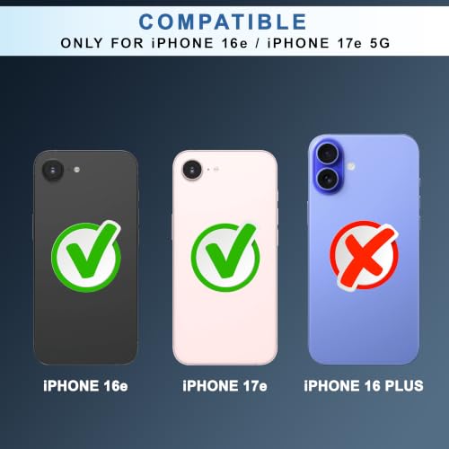 Image of CEDO Magnetic Cover for iPhone 16e / iPhone 17e | Compatible with MagSafe Wireless Charging | Matte Black Case Designed with Magnetic Lock Shockproof Edge Protection Backcover (Translucent Black)
