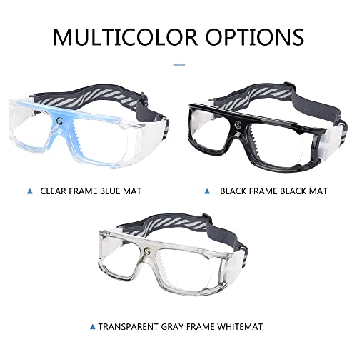 SooGree Men Basketball Glasses.Soccer Football Sport Protective Eyewear Safety Goggles,Sports Glasses with Replaceable Lens - Thumbnail 7
