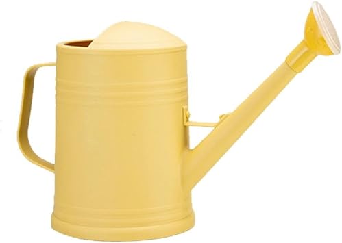 Large Watering Can with Long Spout, 1/2 Gallon,Plastic,Durable,Lightweight Plant Watering Cans with Sprinkler Head,Big Capacity,Comfort Handle Water Can for Outdoor,Indoor,Garden,Patio Plants Yellow