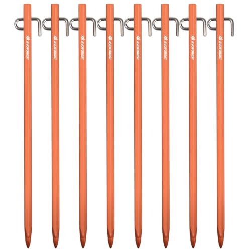 AVOFOREST Heavy Duty Tent Stakes - 8 Inch Extra Thick...