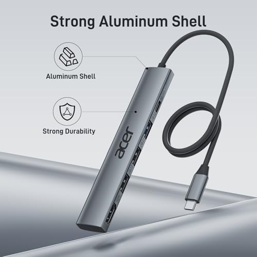 Acer 5 in 1 USB C Hub with 4K HDMI, 100W Power Delivery, 3 USB A Data Ports - image 6