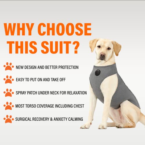 Image of NeoAlly Upgraded Dog Surgical Recovery Suit Cone Alternative Onesie Post Surgery Wear Protects Abdominal Wounds and Skin Anti Licking, Aids Hot Spots, and Provides Anti Anxiety Relief - L
