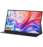 qaf Portable Monitor 18.5 inch, 100HZ 1080P 100% sRGB, Ultra-Slim & Lightweight Frameless FHD IPS...