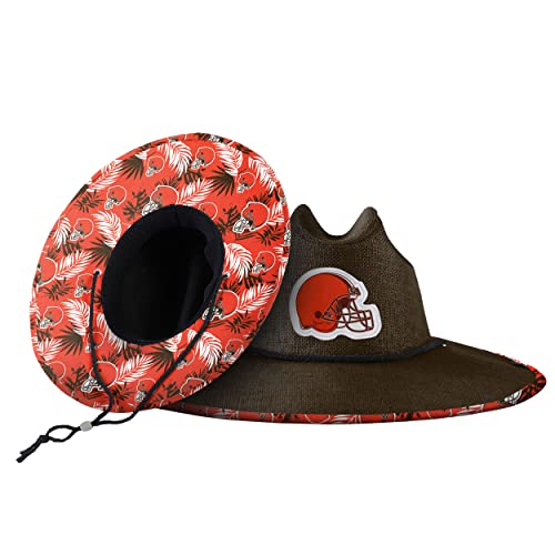 Image of FOCO Men's NCAA College Team Logo Floral Straw Sun Hat