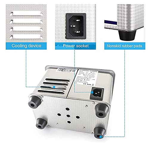 CXRCY Limpador ultrassônico de joias 0,8l, máquina de limpeza profissional para óculos, instrumentos