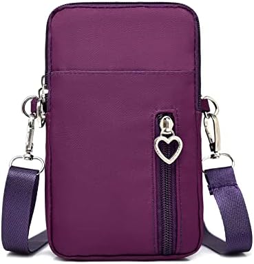 Cell Phone Purse Case Crossbody Bag Armband Wallet Pouch for iPhone 14 Pro Max,13 Mini,12,11 Google Pixel 6 Pro 5 4 XL, Galaxy Note 20 S22 Ultra S21 S20 Plus Z Flip 4 A13 A23 5G, Blu View 2 (M,Purple)