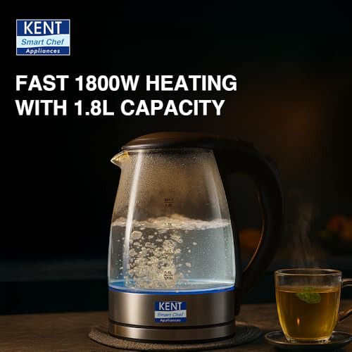 Tetera eléctrica de vidrio KENT Elegant 1.8L miniatura 5
