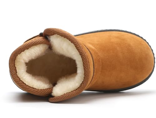 DADAWEN Baby's Boy's Girl's Toddler Fashion Cute Waterproof Outdoor Fur Lining Non-Slip Warm Snow Boots4