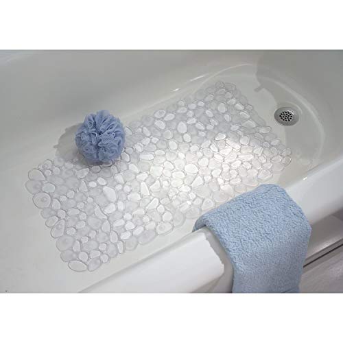 InterDesign Pebblz Bath Mat for Tub, Clear