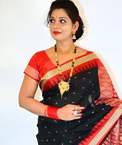 Image of NEW COLLECTION Women's Odisha Handloom Sambalpuri Pata Saree Temple Border Pasapalli Bomkai Buti Boyanika Design Saree Banarasi Soft Papa Silk Simple Ethnic Orissa Sari with Blouse Piece