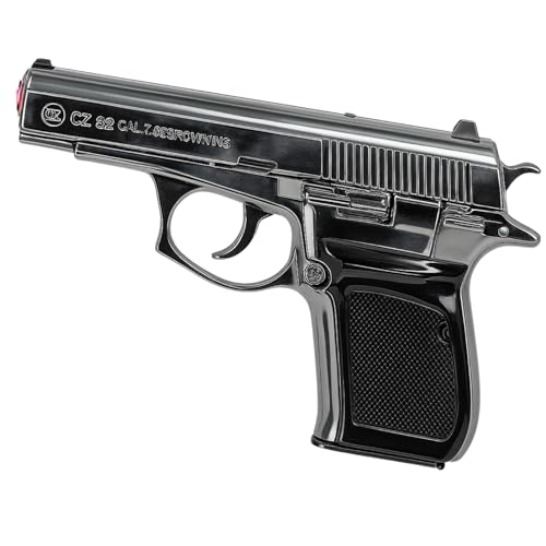 Image of Gun Gas Lighter | 7.65 cm Pistol Shaped Heavy Metal Body | Pull Back Flame Lighter with Stand & Holster|Model CZ-83 (Brown)