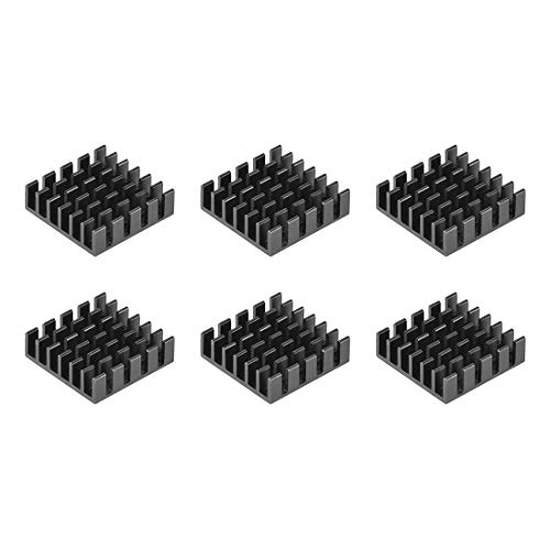 Evita sobrecalentamiento con disipador térmico uxcell 6x20x20mm negro aluminio para impresoras 3D