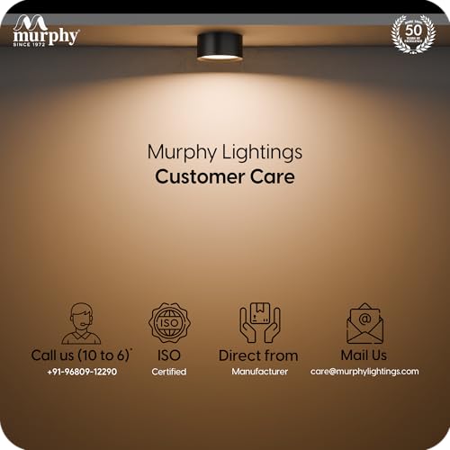Image of Murphy 3W LED Disc Surface Light Black Finish | Warm White 3000K | Up to 300 Lumens | Aluminium Body | BIS Approved | 2 Year Warranty | Pack of 10