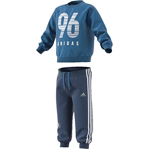 adidas I E Crew Jog Ft Chándal, Unisex bebé, Azul (azretr/Blanco), 74...