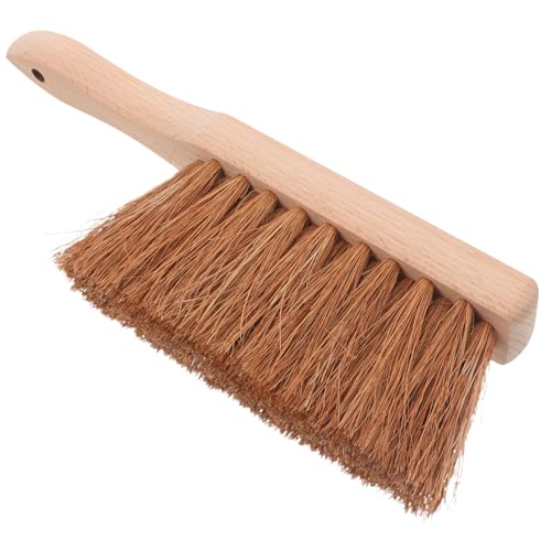 TOGEVAL Spazzola Per Stufa Spazzola Per Polvere Manico Ergonomico in Legno Testina Resistente Setole Morbide