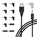 Price comparison product image BERLS 5V USB to DC Power Cable Charger 5.5 x 2.1mm Barrel Jack with 10 Connectors(5.5 * 2.5, 4.8 * 1.7, 4.0 * 1.7, 4.0 * 1.35, 3.5 * 1.35, 3.0 * 1.1, 2.5 * 0.7, Micro USB, Type-C, Mini USB)