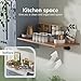 Shelf Brackets, Floating Shelf Bracket 6 Pack 8 Inch, Heavy Duty Shelf Brackets 160 lbs Load Capacity, Metal L Brackets for Shelve with 1/5 Inch Thicked Novel Shape, Brackets for Wood Shelves, Black
