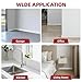 JSIWOTH 16.4Ft Vinyl Baseboard Molding Trim, Flexible Peel and Stick Wall Base with Self-Adhesive Backing, Waterproof Cove Base, Wall Protection & Floor Gap Covering, White (W:1.97'')