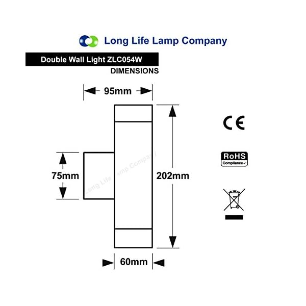LED 8W Matt White Stainless Steel Double Outdoor Wall Light Up Down Outdoor Garden Wall Light ZLC054W - Image 6