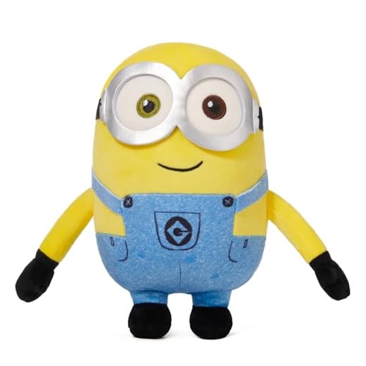 MINISO 8" Minions Stuffed Animals Plush Toys (Bob), Cute Sleeping Bedding Stuffed Animals Kawaii Plushies Pillow for Kids Toddler Toys Boys Girls