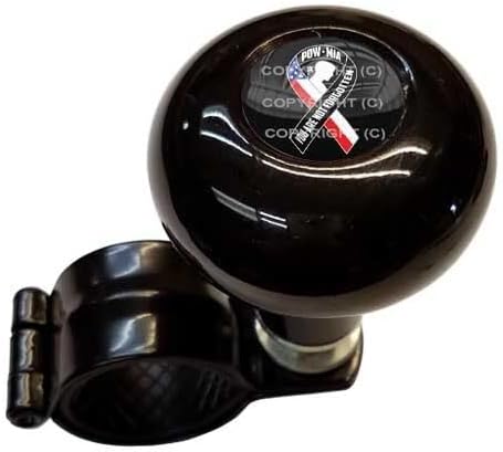 Black Steering Wheel Suicide Spinner Handle Knob Car Truck for POW MIA USA Ribbon Model-PYT-8888-4861