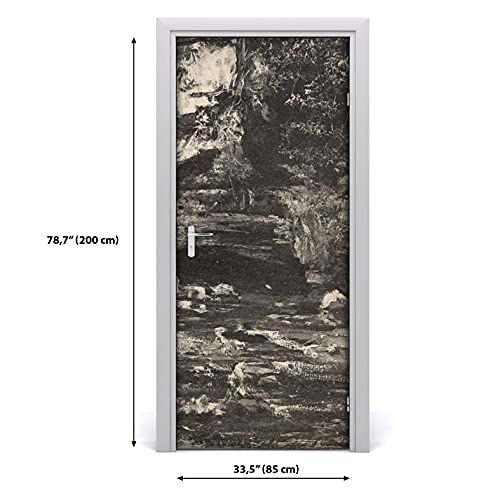 Papier peint sur la porte mural imperméable 85x200cm anti-bulles Magic-Stick