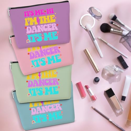 jeilink 4 Pack I'm the Dancer, Dancer Gifts, Dance Teacher Gifts Dancing Ballet Girl Gift Makeup Bag Funny Cosmetic Bags for Women Girls Female Daughter Sister Friend Birthday Appreciation Christmas - Image 5