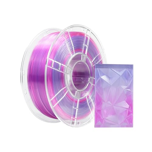 Image of iBOSS Gradient PLA Plus (PLA+) 3D Printer Filament 1.75mm+ /-0.02mm, 1kg Spool (2 2lbs) Transparent Dual Color 3D Printing Filament, PLA Pro 3D Filament, Fit Most FDM Printer(Transparent Purple Blue)