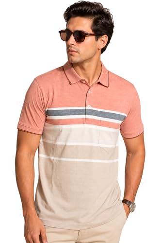 Image of SANE ORIGINALS Polo T-Shirt for Men with Pocket || Striped Polo for Men