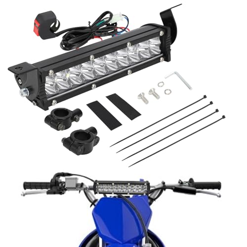 IUVWISN Dirt Bike LED Light Bar Plug-Play 60W 4200Lm Driving Light Kit 7/8" Handlebar Universal for CRF XR RM KX KLX TTR PW SSR Apollo TAO TAO SDG Dirt Pit Bike by IUVWISN - Used condition - US$42.74